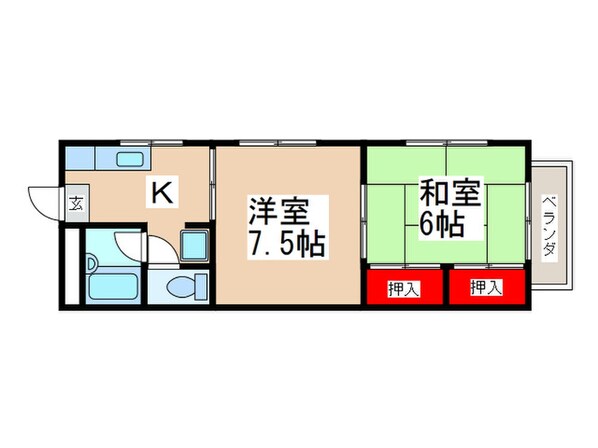 アパートメントサクラの物件間取画像